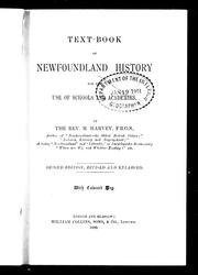Cover of: Text-book of Newfoundland history for the use of schools and academies by M. Harvey