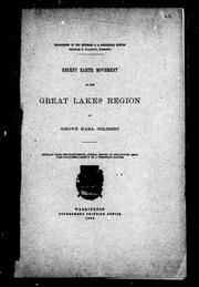 Cover of: Recent earth movement in the Great Lakes Region by by Grove Karl Gilbert