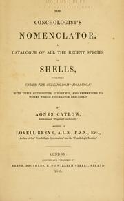 Cover of: The conchologist's nomenclator. by Catlow, Agnes, Catlow, Agnes