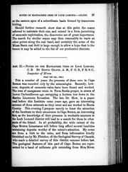 Notes on the manganese ores of Loch Lomond, C.B. by Edwin Gilpin