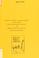 Cover of: Contract to insure citizen participation by and between Boston redevelopment authority and fenway project area committee: agreement (1974 and 1977).