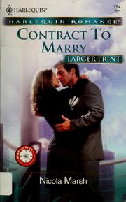 Cover of: Contract to marry by Nicola Marsh