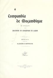 Cover of: A Companhia de Moçambique na exposição da Sociedade de Geographia de Lisboa. by Sociedade de Geografia de Lisboa