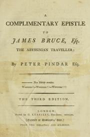 Cover of: complimentary epistle to James Bruce, Esq.: the Abyssinian traveller