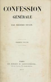 Cover of: Confession générale.