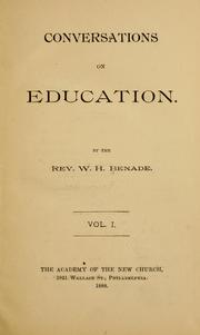 Cover of: Conversations on education