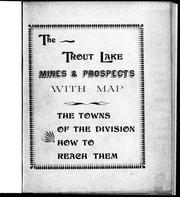 Cover of: A Review of the mineral development of the Trout Lake district, with map by 