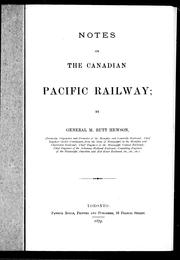 Notes on the Canadian Pacific Railway