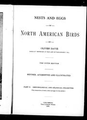 Cover of: Nests and eggs of North American birds by by Oliver Davie