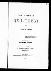 Cover of: Les Canadiens de l'Ouest by Joseph Tassé