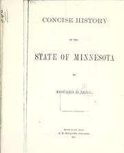 Cover of: Concise history of the state of Minnesota by Edward D. Neill