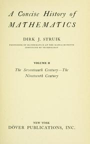 Cover of: A concise history of mathematics. by Dirk Jan Struik