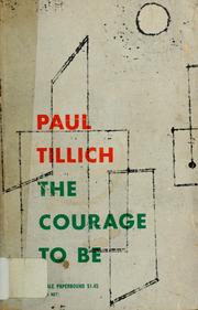 Cover of: The courage to be.