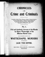 Cover of: Chronicles of crime and criminals