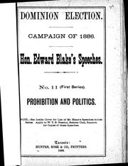 Cover of: Prohibition and politics