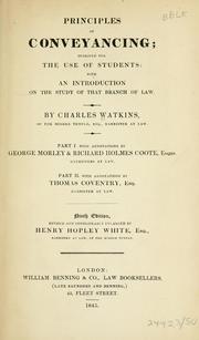 Cover of: Principles of conveyancing | Watkins, Charles