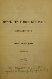 Cover of: Conspectus florae Europaeae.