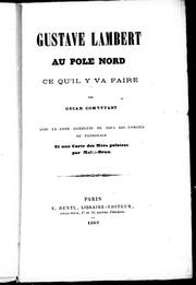 Cover of: Gustave Lambert au pôle nord, ce qu'il y va faire