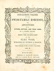 Cover of: Concluding volume of the Swiss family Robinson by Johann David Wyss