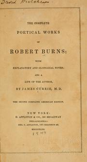 Cover of: The complete poetical works of Robert Burns
