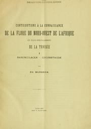 Cover of: Contributions à la connaissance de la flore du nord-ouest de l'Afrique by Sv Murbeck