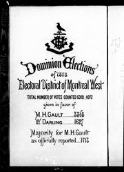 Cover of: Dominion elections of 1878 | 