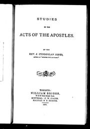 Cover of: Studies in the Acts of the Apostles