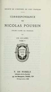Cover of: Correspondance de Nicolas Poussin