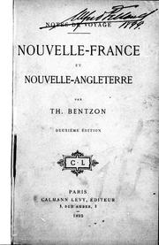 Cover of: Nouvelle-France et Nouvelle-Angleterre