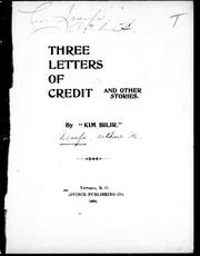 Cover of: Three letters of credit and other stories by Arthur H. Scaife