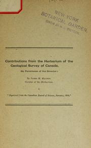 Cover of: Contributions to Canadian botany by Macoun, James Melville