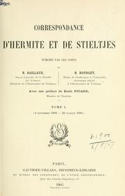 Cover of: Correspondance d'Hermite et de Stieltjes. by Charles Hermite