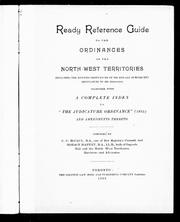 Ready reference guide to the ordinances of the North-West Territories