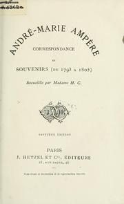 Cover of: Correspondance et souvenirs de 1793 a 1805.: Recueillis par Madame H.C.
