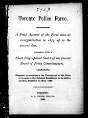 Toronto Police Force by Toronto (Ont.). Police Force