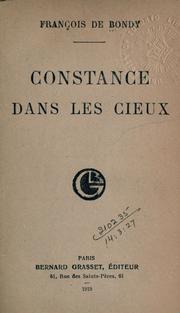 Cover of: Constance dans les cieux
