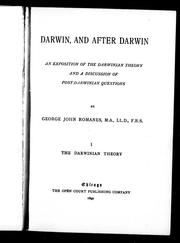 Cover of: Darwin and after Darwin by by George John Romanes