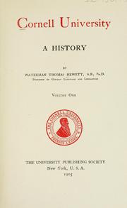 Cover of: Cornell University, a history