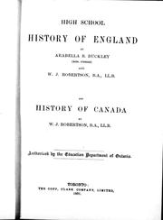 Cover of: High school history of England by Arabella B. Buckley