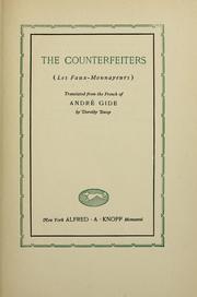 Cover of: The counterfeiters by André Gide
