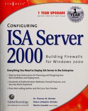 Cover of: Configuring ISA server 2000 by Thomas W. Shinder