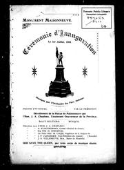 Cover of: Monument Maisonneuve by Comité du monument de Maisonneuve (Montréal, Québec)