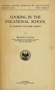 Cover of: Cooking in the vocational school as training for home making