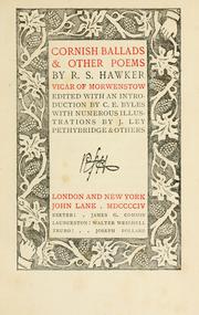 Cover of: Cornish ballads & other poems