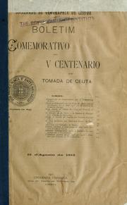 Cover of: Boltim comemorativo do 5 centenario da tomada de Ceuta ... 21 d'agosto de 1915