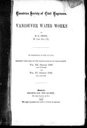 Vancouver water works by H. B. Smith