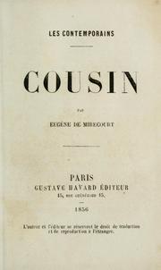 Cover of: Cousin.