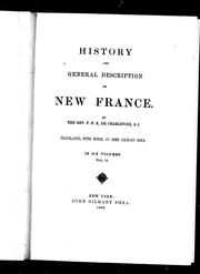 Cover of: History and general description of New France