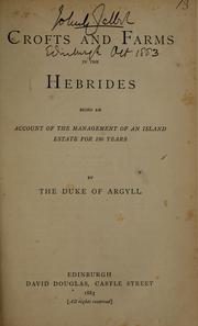 Cover of: Crofts and farms in the Hebrides: being an account of the management of an island estate for 130 years