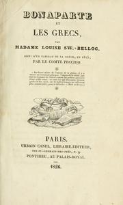Bonaparte et les Grecs by Louise Swanton Belloc